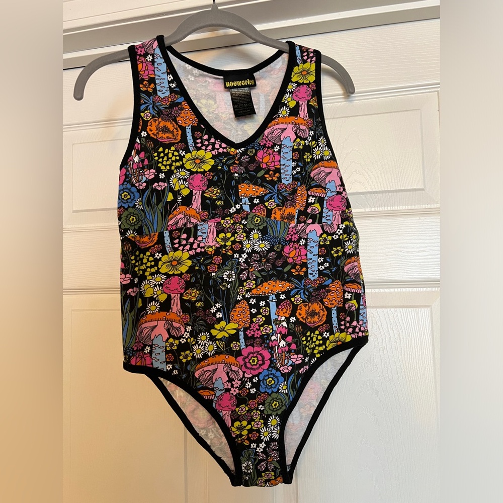 Nooworks Vivienne bodysuit, magical mushroom print